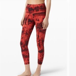 Lululemon align 25” inseam “Game day red black multi” leggings